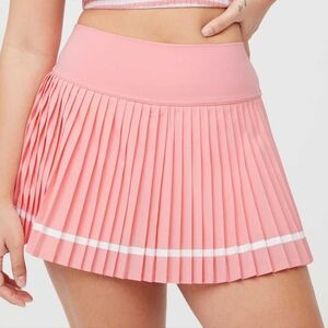 OFFLINE By Aerie coral orange pink All Aces pleated Tennis Skort skirt
